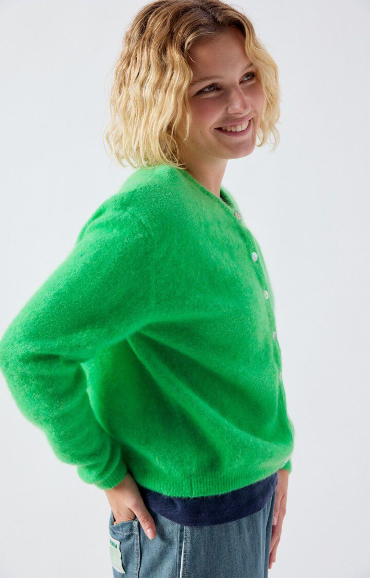American Vintage Vito Cardigan - Garden Green - Image 5 of 9