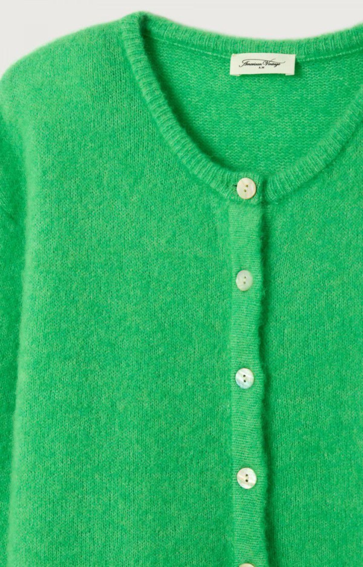 American Vintage Vito Cardigan - Garden Green - Image 9 of 9