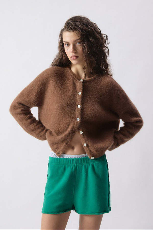 American Vintage Vito Cardigan Sweater - Chocolate American Vintage Vito Cardigan Sweater - Chocolate