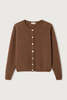 American Vintage Vito Cardigan Sweater - Chocolate - Thumbnail 2