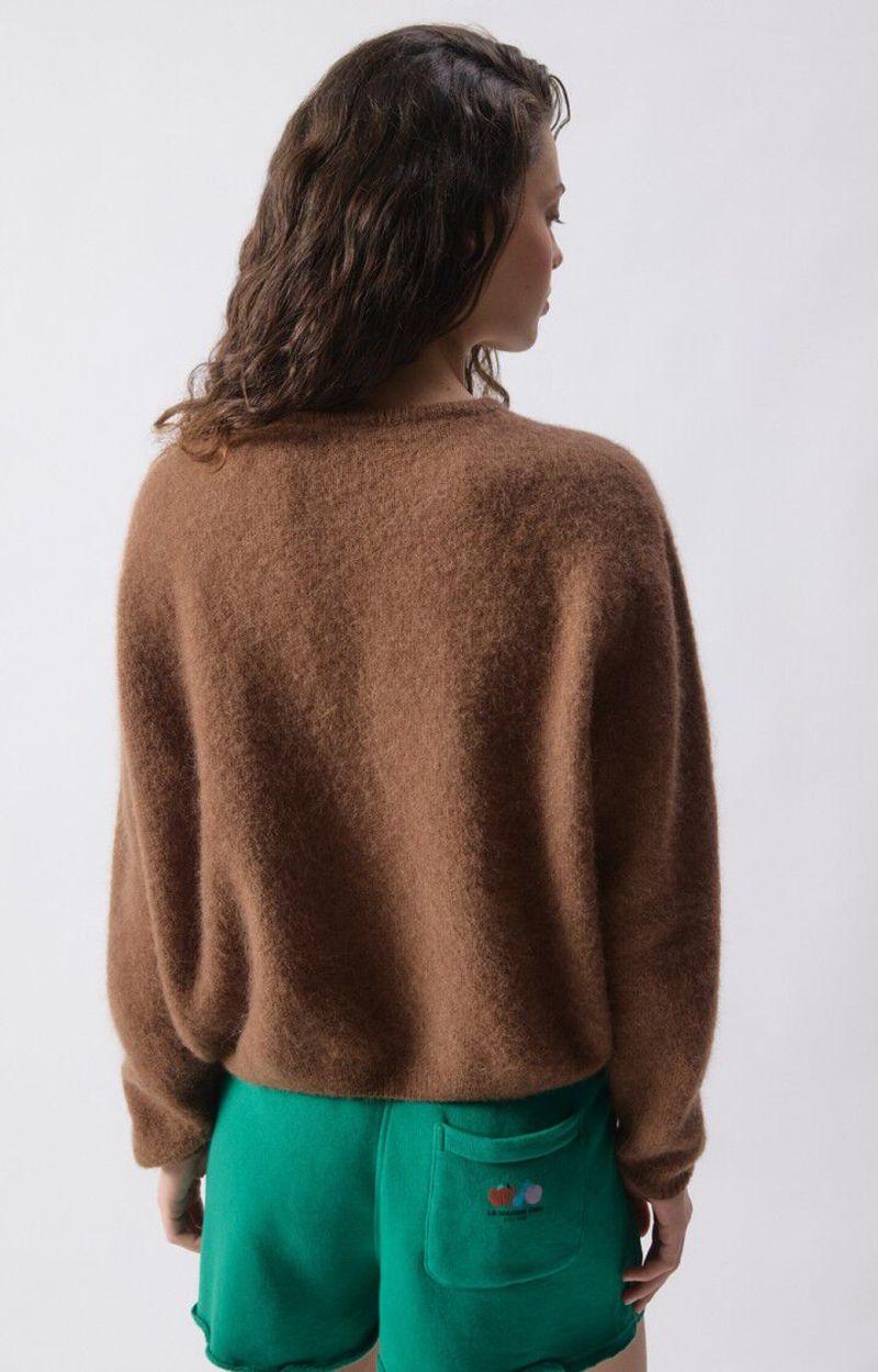 American Vintage Vito Cardigan Sweater - Chocolate