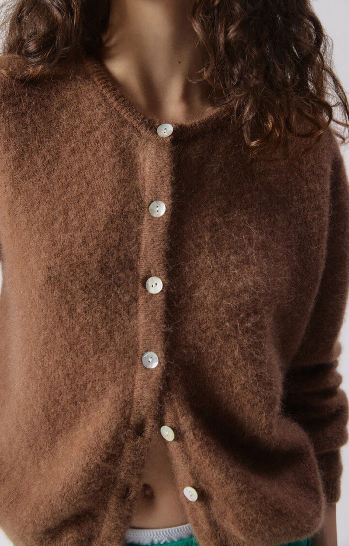 American Vintage Vito Cardigan Sweater - Chocolate - Image 6 of 7