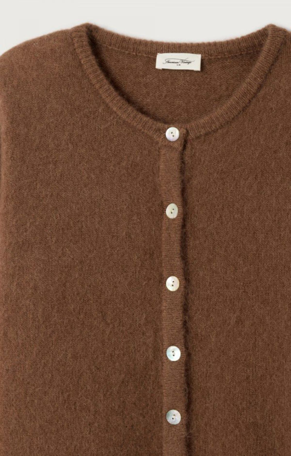 American Vintage Vito Cardigan Sweater - Chocolate - Image 7 of 7