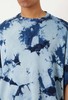 Blue Blue Japan Unisex Indigo Shibori French Sleeve T-Shirt - Thumbnail 4