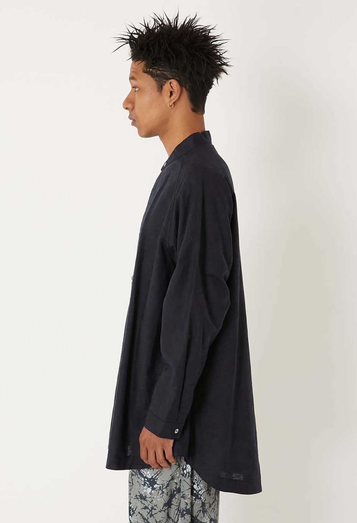 Blue Blue Japan Glass Pattern Mixed Oversize Shirt - Image 4 of 9