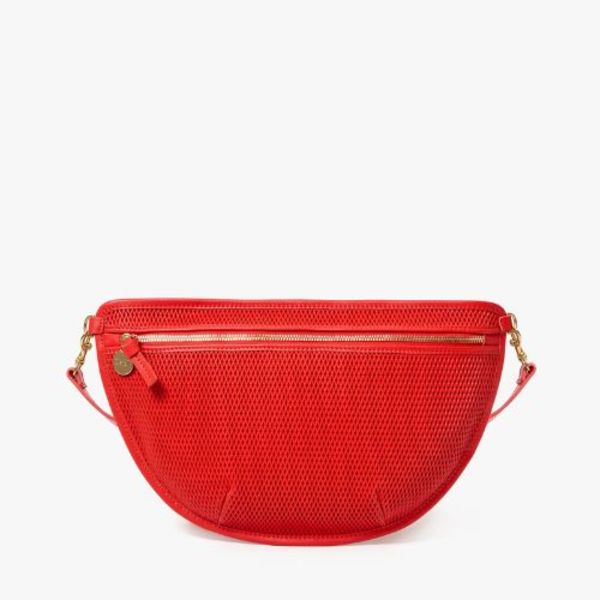 Clare V. Grande Fanny Diamond Perf Belt Bag - Bright Poppy Clare V. Grande Fanny Diamond Perf Belt Bag - Bright Poppy