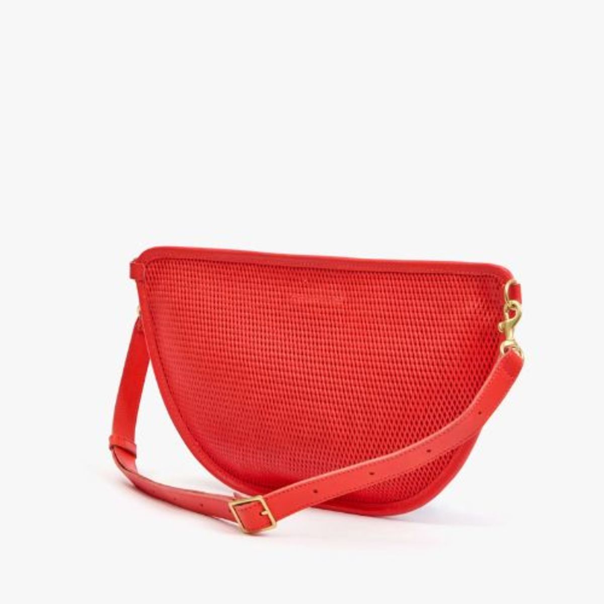 Clare V. Grande Fanny Diamond Perf Belt Bag - Bright Poppy - Image 2 of 3