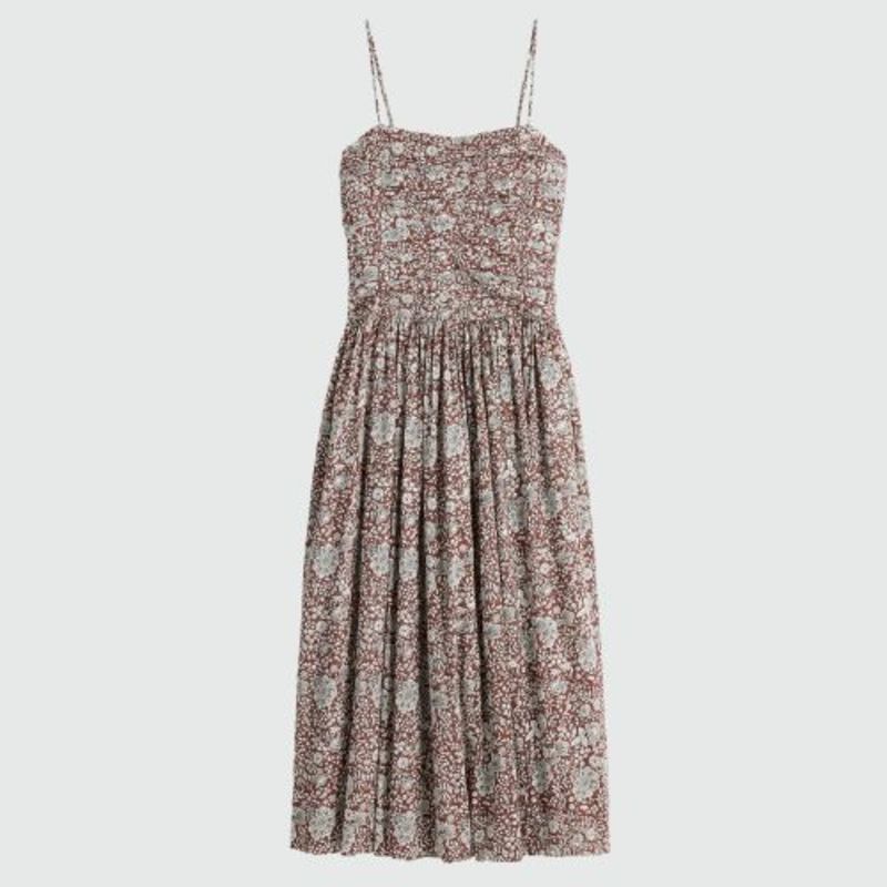 Apiece Apart Jana Ruched Bodice Maxi Dress - Clay Floral