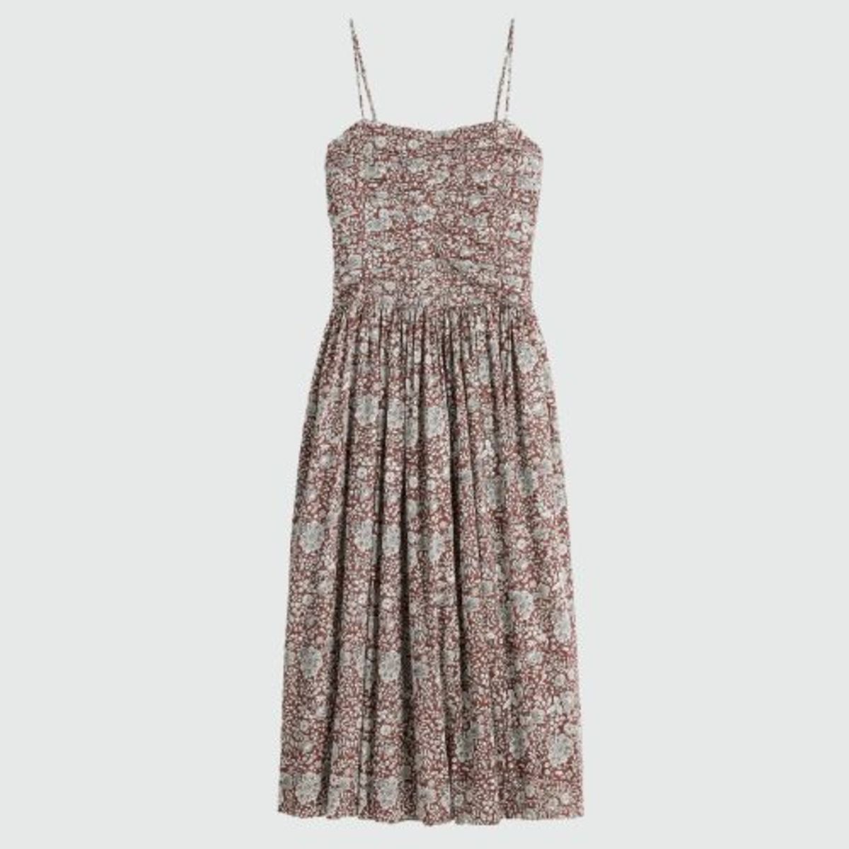 Apiece Apart Jana Ruched Bodice Maxi Dress - Clay Floral - Image 6 of 6