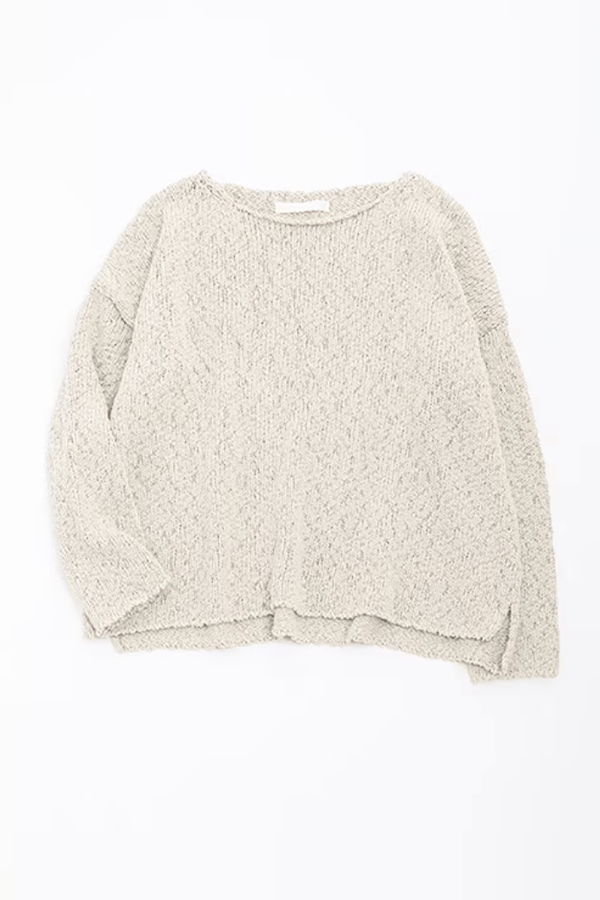 Evam Eva Cotton Slub Pullover Sweater