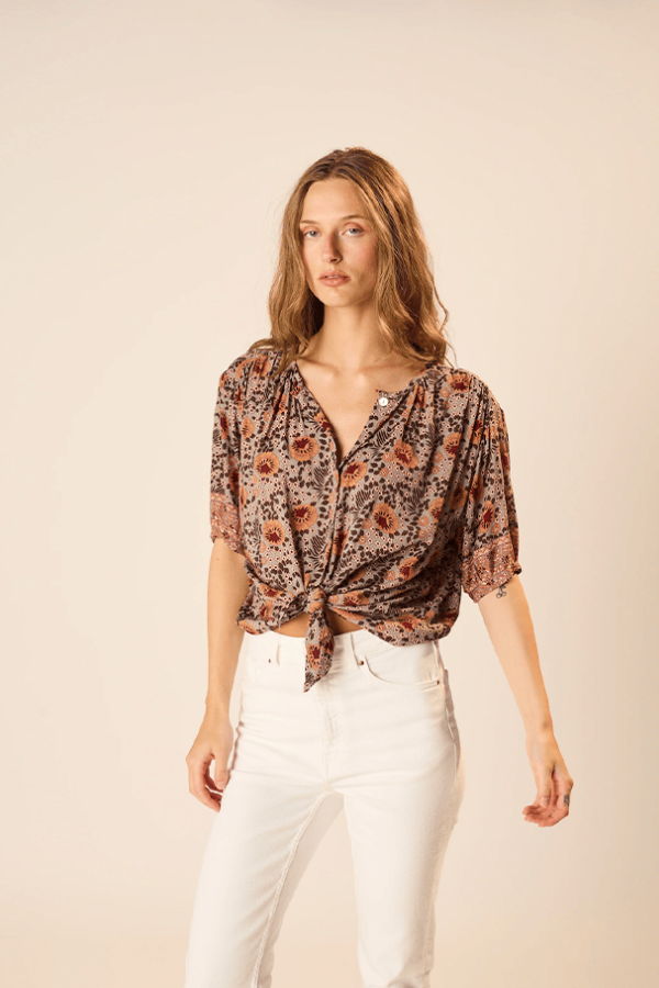 Natalie Martin Violet Top | Vintage Flowers