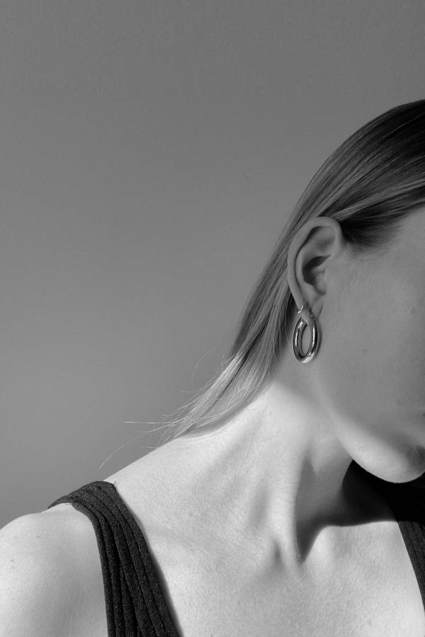 Common Muse Silver Hoop Earrings - Silver