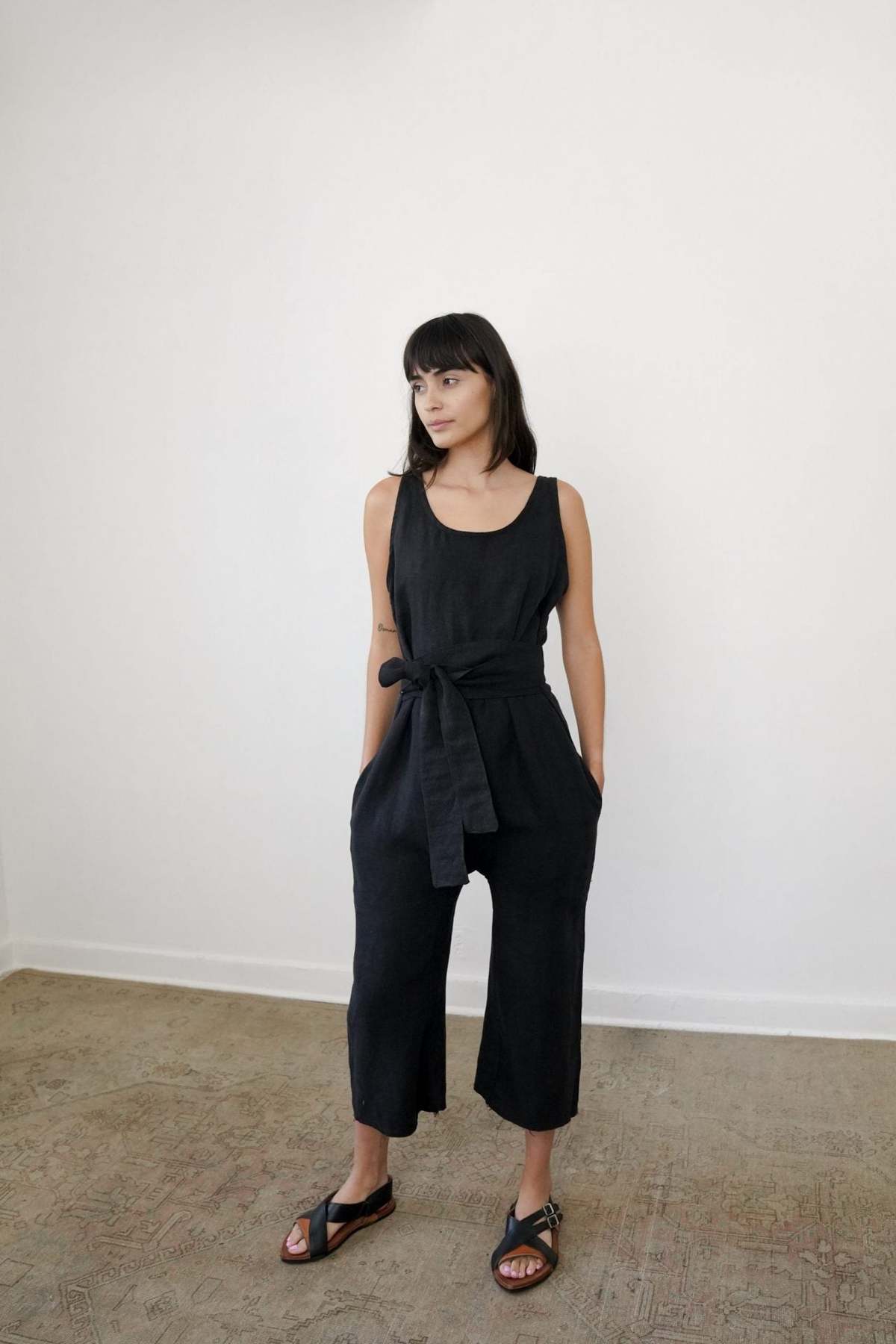 Zii Ropa Mid-weight French Linen Jumpsuit - Image 5 of 6