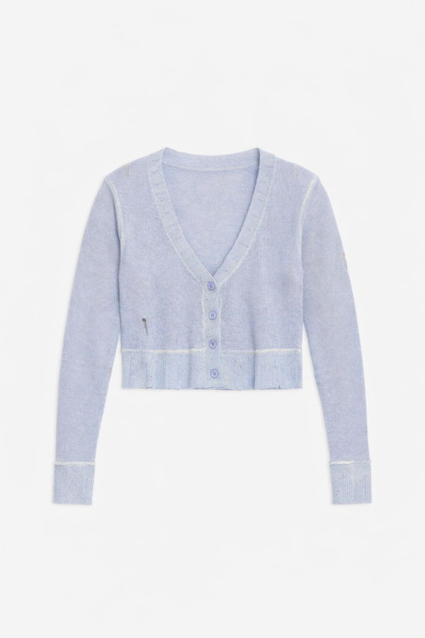 The Tile Club Mia Shrunken Cardigan - Ocean Breeze