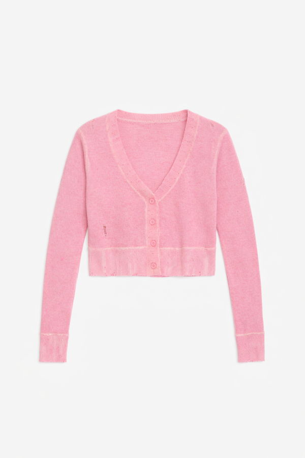 The Tile Club Mia Shrunken Cardigan - Pink