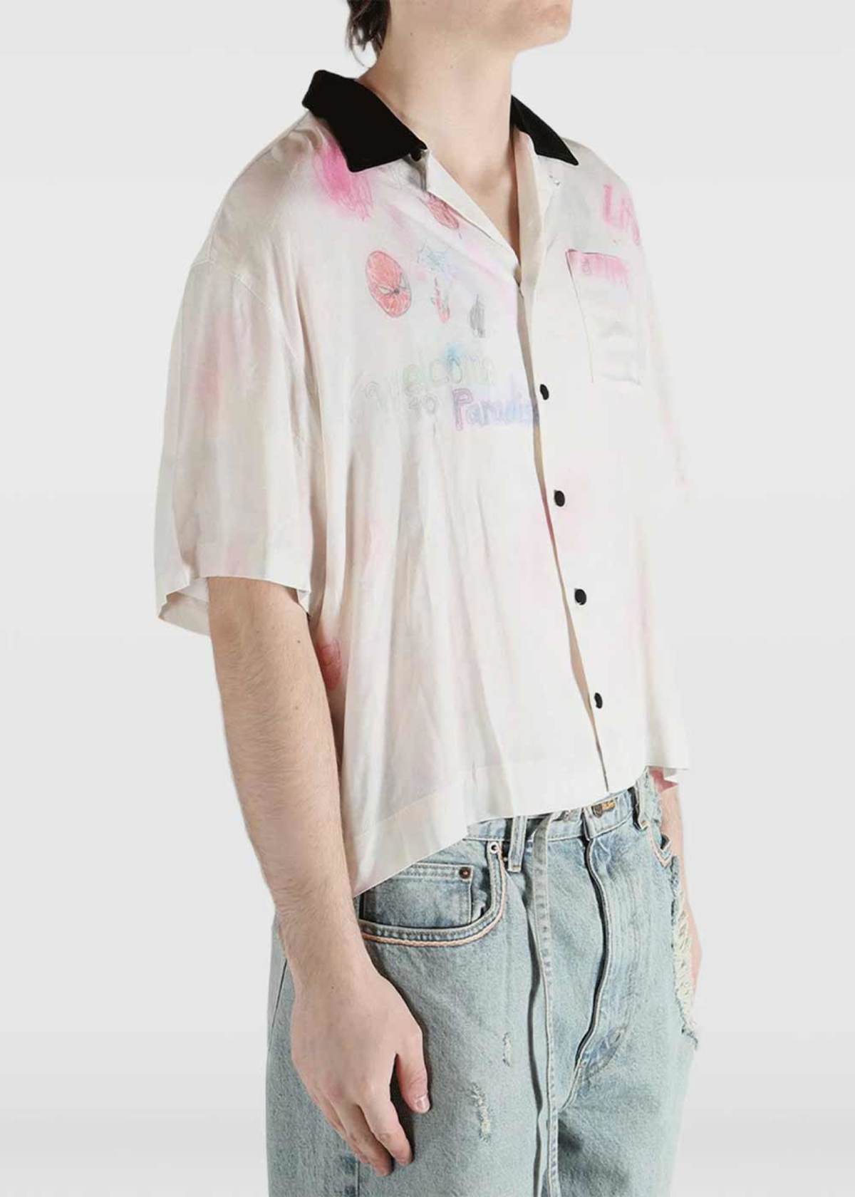 PALY HOLLYWOOD Multi Crayon Silk Shirt - Image 3 of 4