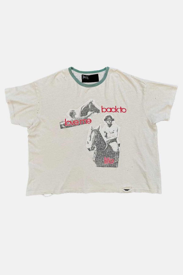 PALY HOLLYWOOD Back To Life Ringer Tee - White