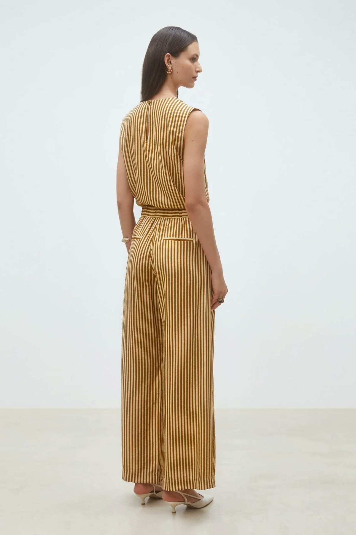 Suncoo Jorys Wide Leg Striped Pants - Image 4 of 4