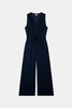 Suncoo Telma Satin Jumpsuit - Deep Blue - Thumbnail 5
