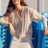 Gigi Knitwear Open Cable Cardigan Sweater - Natural - Thumbnail 1