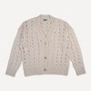 Gigi Knitwear Open Cable Cardigan Sweater - Natural - Thumbnail 4