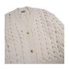 Gigi Knitwear Open Cable Cardigan Sweater - Natural - Thumbnail 5