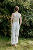 CAWLEY STUDIO Cross Stitch Embroidery On Voile Luna Trousers - Ivory - Thumbnail 4
