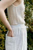 CAWLEY STUDIO Cross Stitch Embroidery On Voile Luna Trousers - Ivory - Thumbnail 6