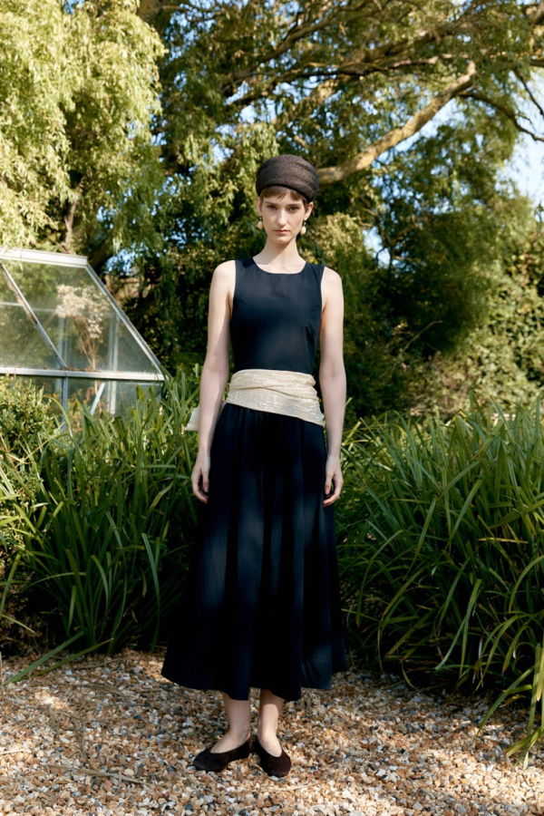 CAWLEY STUDIO Sofia Japanese Cotton Dress - Black