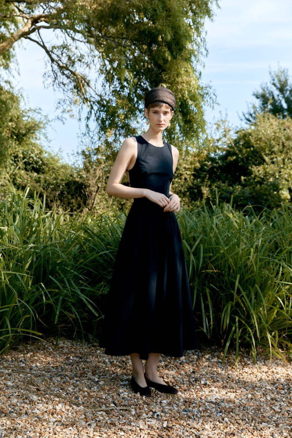 CAWLEY STUDIO Sofia Japanese Cotton Dress - Black