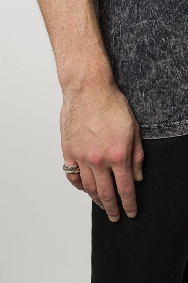 werkstatt:münchen Silver Rosebud 5-Ring Set - Silver