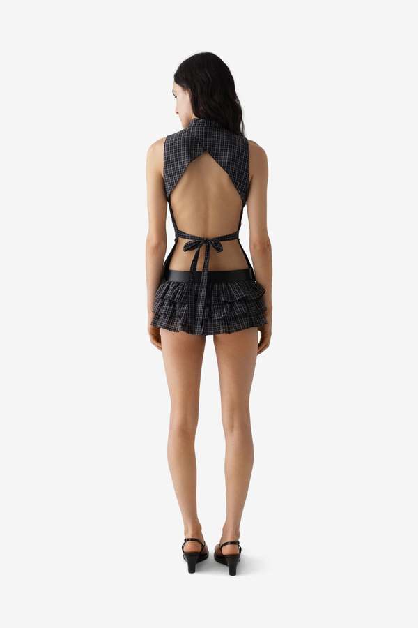 Gimagaus Coco Top Checks Top - Black