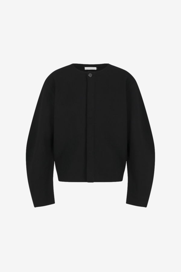 AMOMENTO Curved Silhouette Cardigan