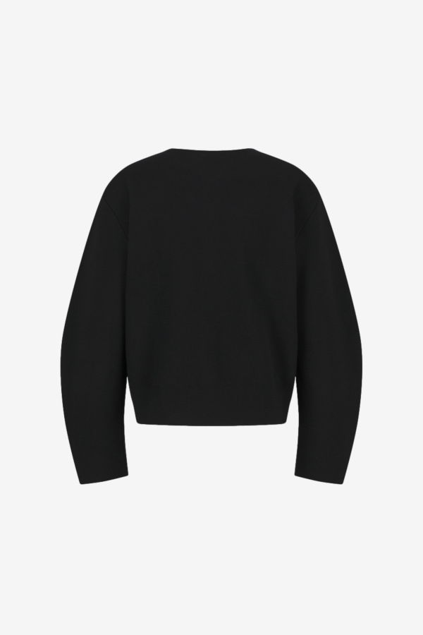 AMOMENTO Curved Silhouette Cardigan