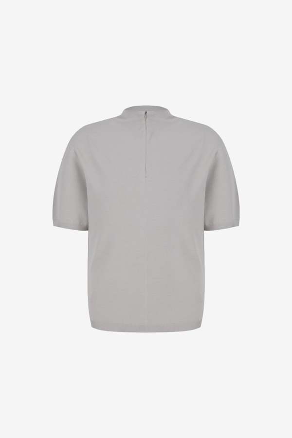 AMOMENTO Half Zip-Up Knit Sweater AMOMENTO Half Zip-Up Knit Sweater