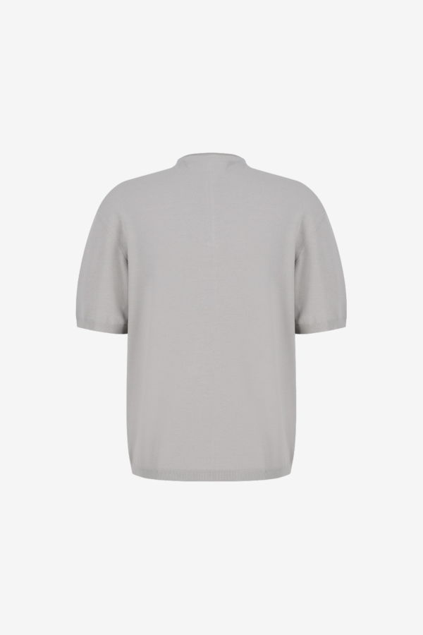 AMOMENTO Half Zip-Up Knit Sweater