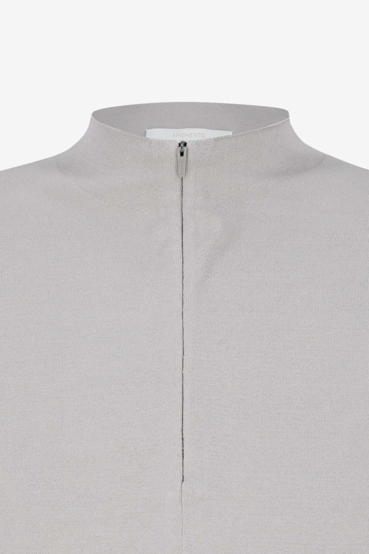 AMOMENTO Half Zip-Up Knit Sweater - Image 3 of 5