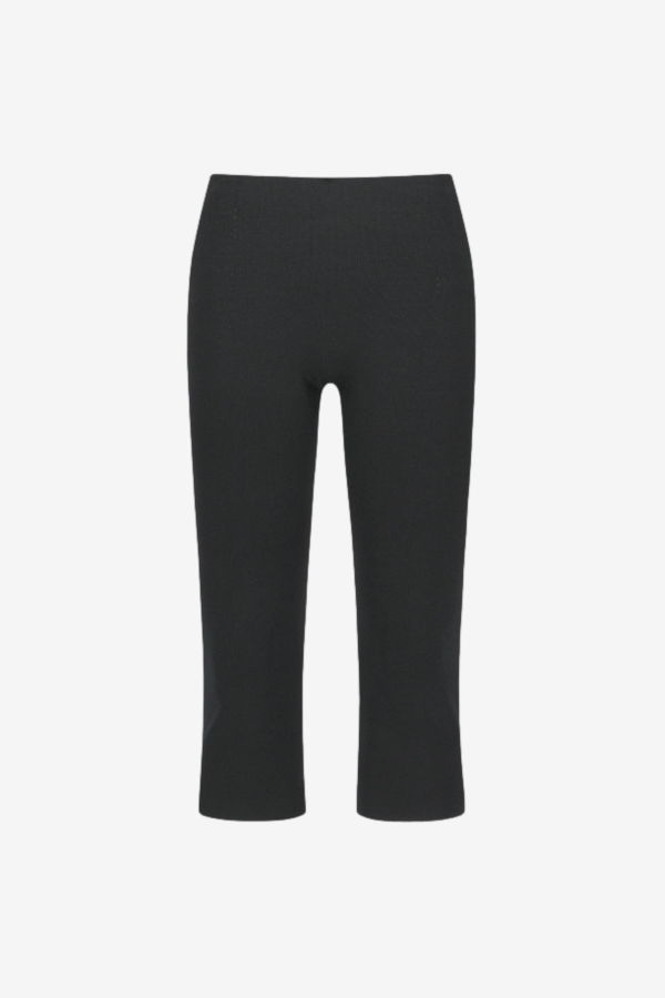 AMOMENTO Knit Capri Pants - Black