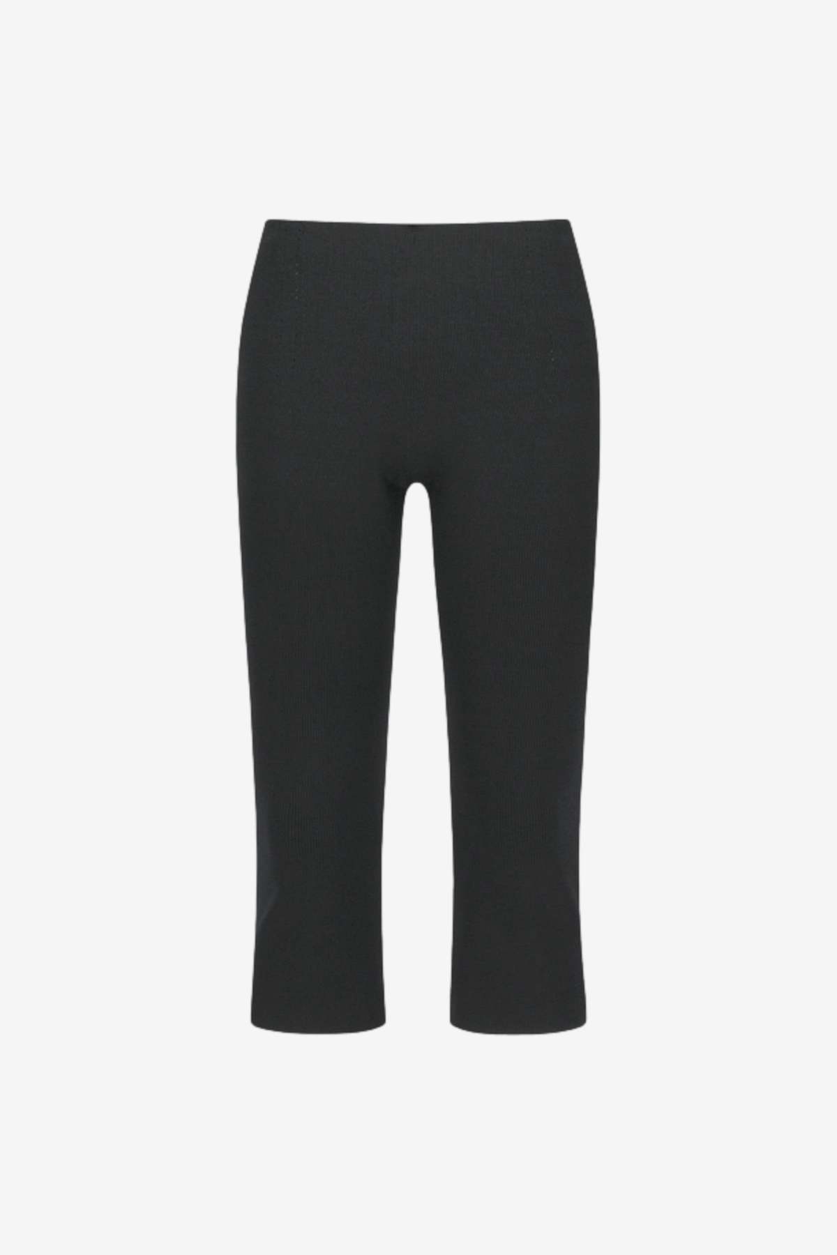 AMOMENTO Knit Capri Pants - Black - Image 1 of 4