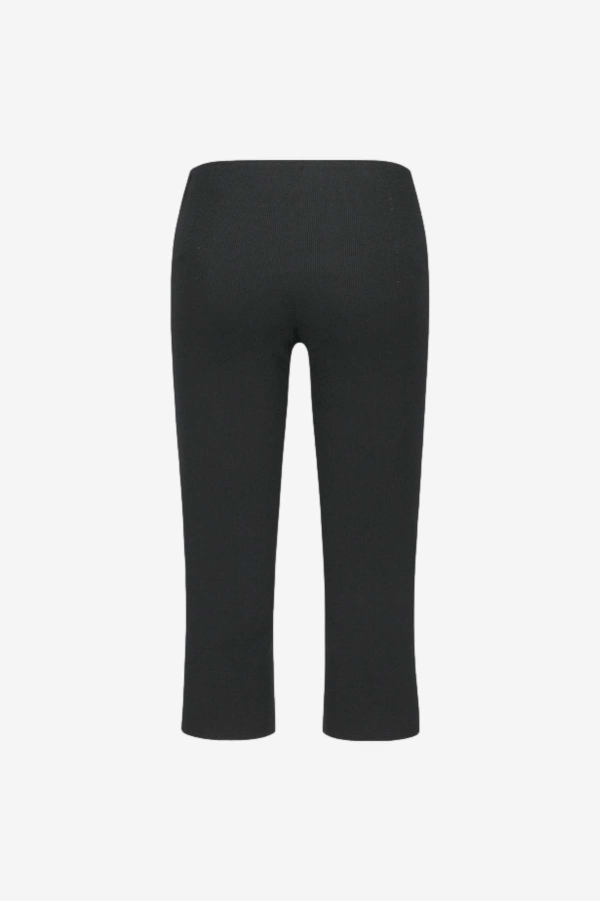 AMOMENTO Knit Capri Pants - Black - Image 2 of 4