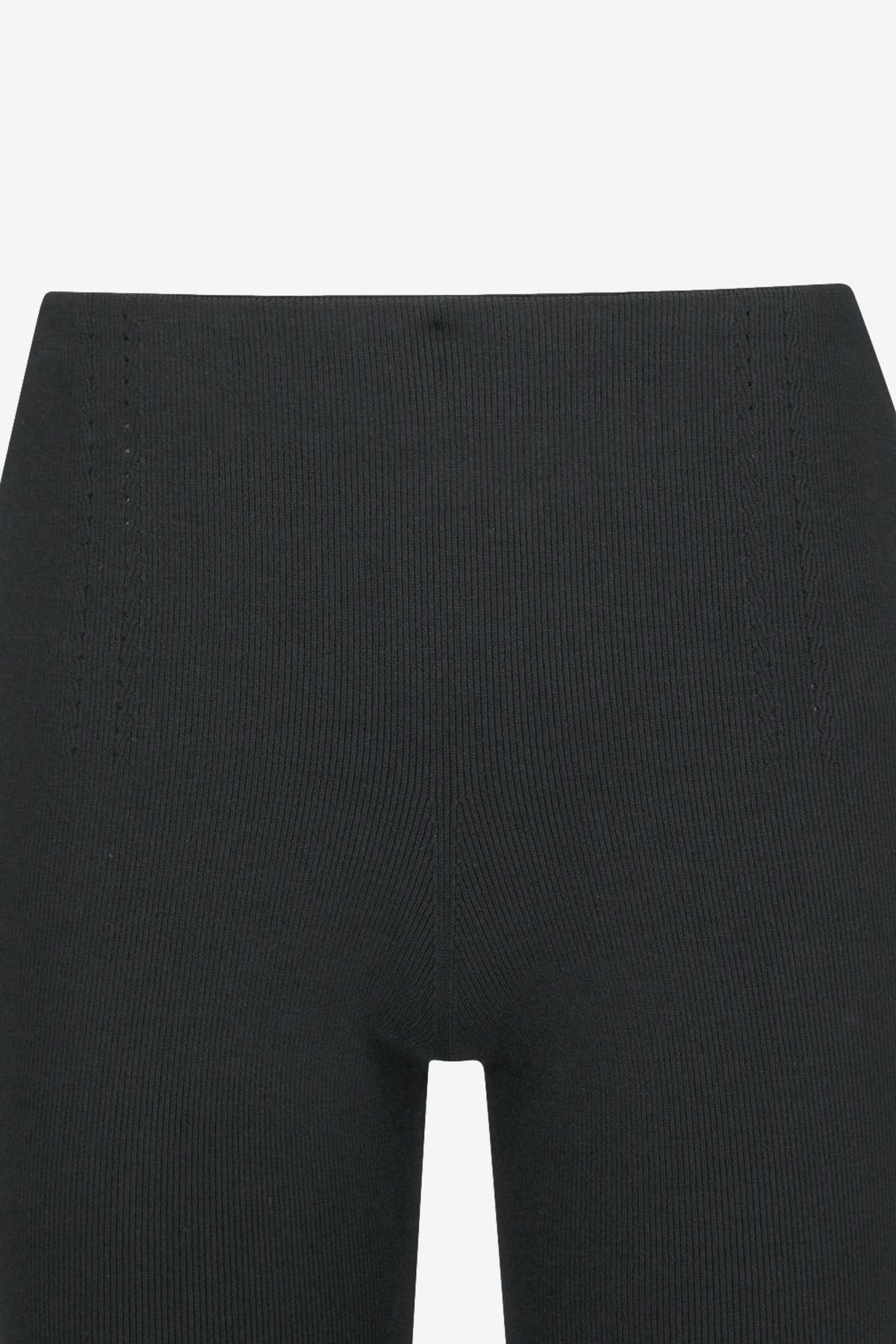 AMOMENTO Knit Capri Pants - Black - Image 3 of 4