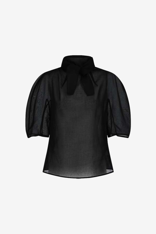 AMOMENTO Knotted Collar Top AMOMENTO Knotted Collar Top