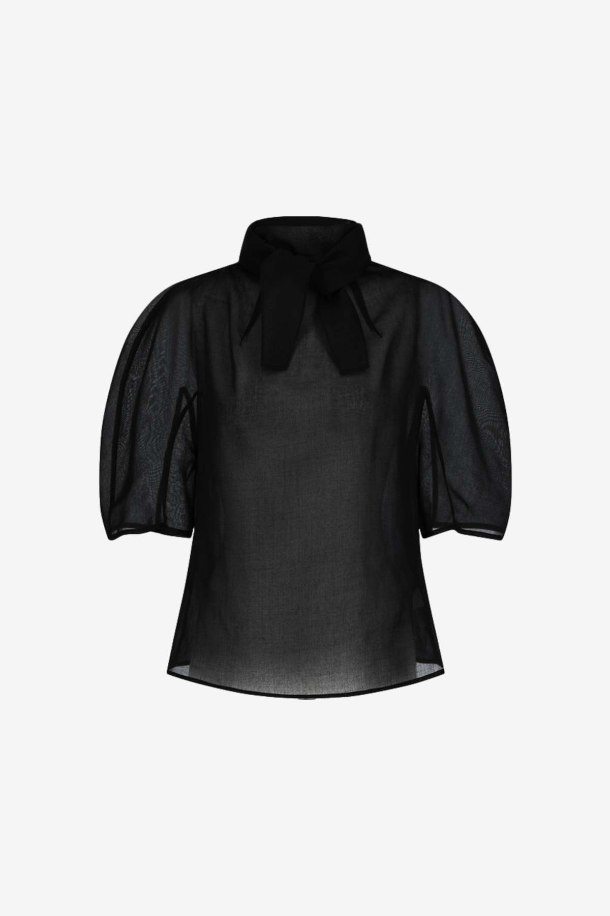 AMOMENTO Knotted Collar Top - Image 1 of 6