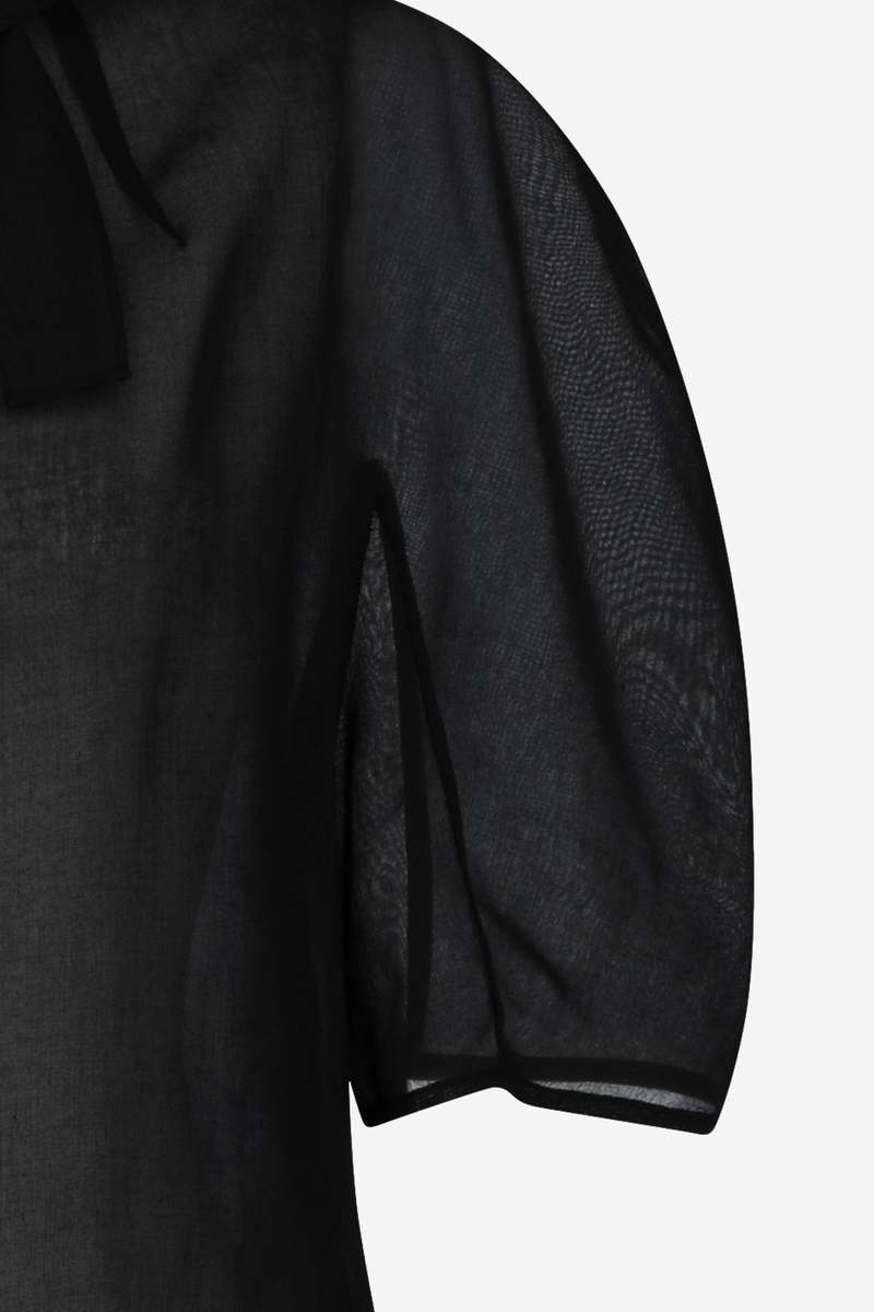 AMOMENTO Knotted Collar Top