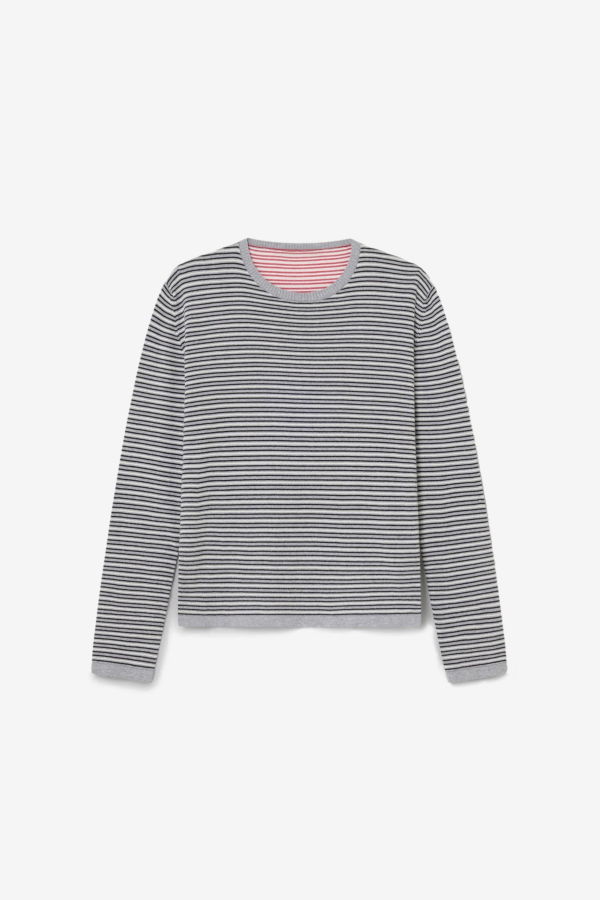 Gimagaus Pablo Stripes Jumper - Grey/Pink