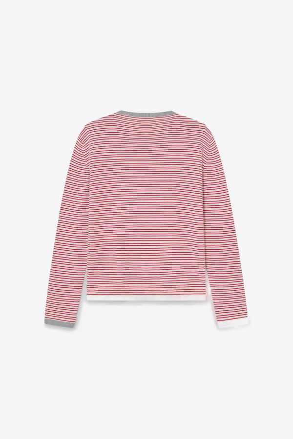 Gimagaus Pablo Stripes Jumper - Grey/Pink