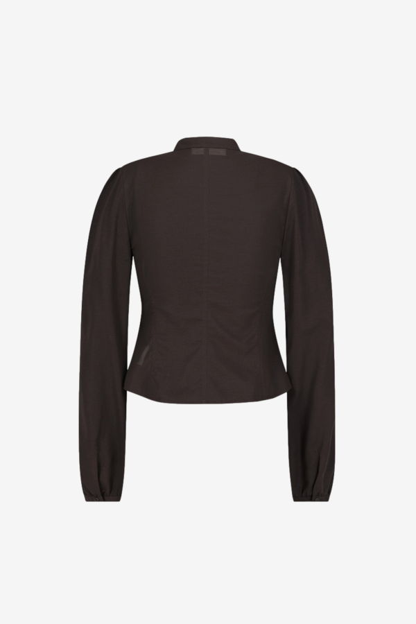 AMOMENTO Pintuck Slim Shirt Top