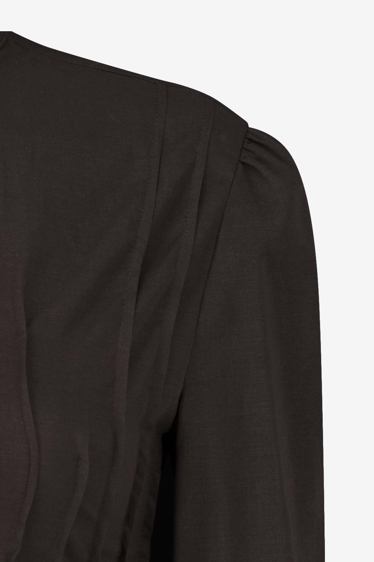 AMOMENTO Pintuck Slim Shirt Top - Image 4 of 5