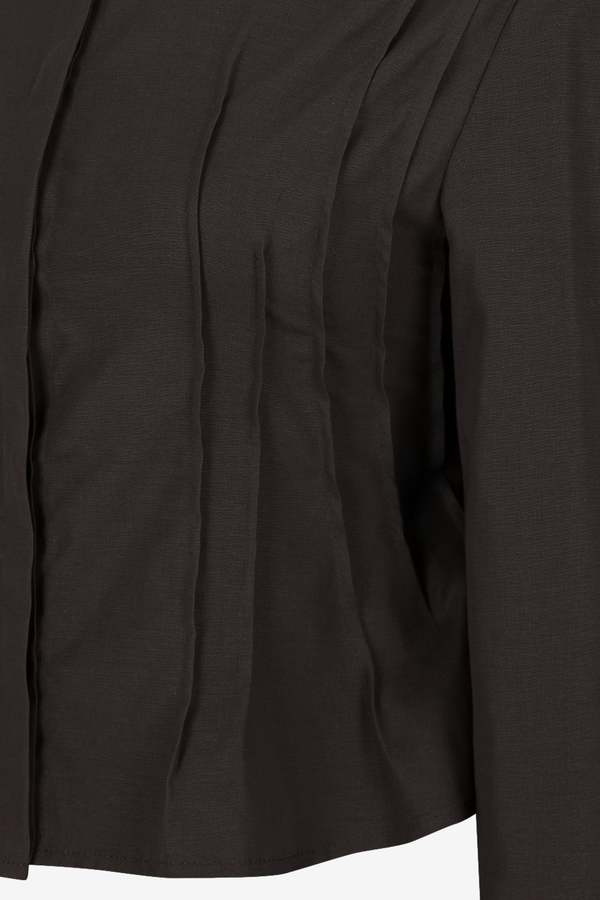 AMOMENTO Pintuck Slim Shirt Top