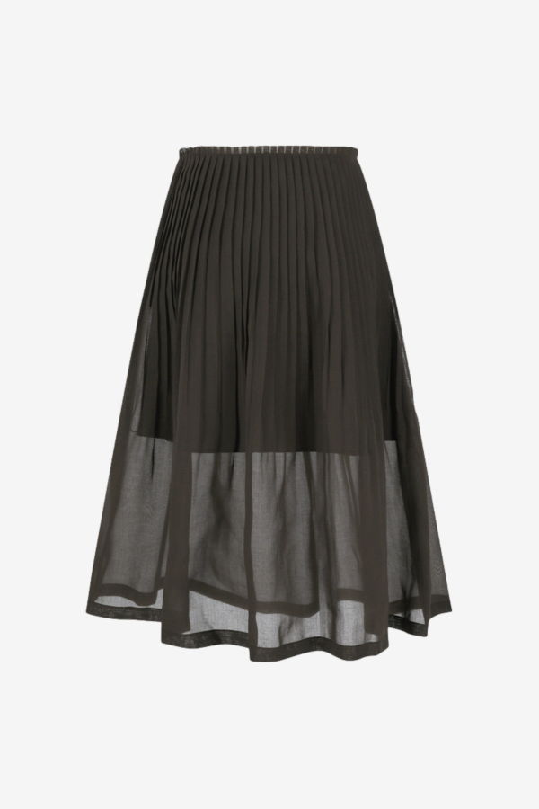 AMOMENTO Pleated Midi Skirt